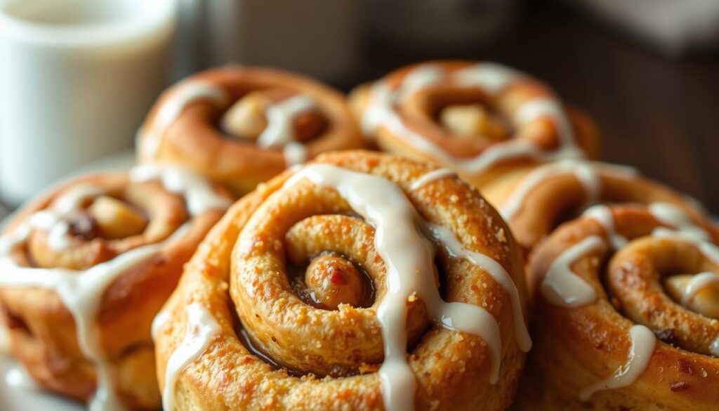Banana Bread Cinnamon Rolls Banana cinnamon rolls Homemade cinnamon rolls with banana Easy banana breakfast rolls Banana bread breakfast pastry