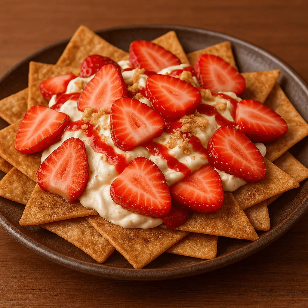 Strawberry Cheesecake Nachos
